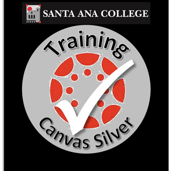silver canvas badge
