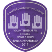 VOLUNTEERED AT AN e-NABLE HAND-A-THON EVENT