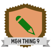 M&H Thing 9 - Describing data: metadata and controlled vocabularies